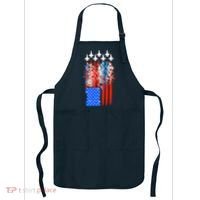 American Usa Flag Fireworks Fighter Jets Apron thumb 0
