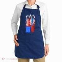 American Usa Flag Fireworks Fighter Jets Apron thumb 2