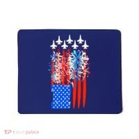 American Usa Flag Fireworks Fighter Jets Mousepad thumb 0