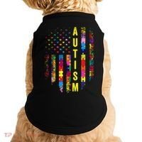Autism USA Flag Autistic Awareness Pride Month Doggie Tank thumb 0