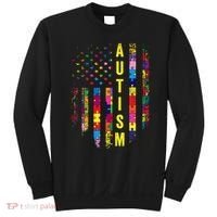 Autism USA Flag Autistic Awareness Pride Month Sweatshirt thumb 0