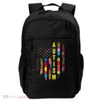 Autism USA Flag Autistic Awareness Pride Month Backpack thumb 0