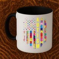 Autism USA Flag Autistic Awareness Pride Month Coffee Mug thumb 2