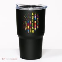 Autism USA Flag Autistic Awareness Pride Month Tumbler thumb 0