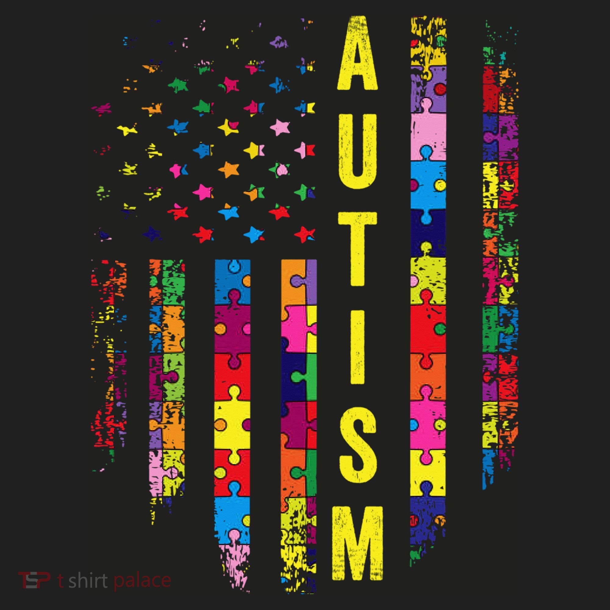 Autism USA Flag Autistic Awareness Pride Month Tumbler