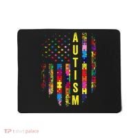 Autism USA Flag Autistic Awareness Pride Month Mousepad thumb 0