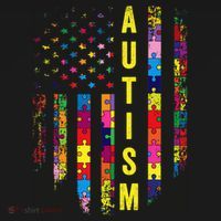 Autism USA Flag Autistic Awareness Pride Month Kids Sweatshirt thumb 2