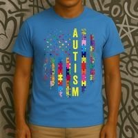 Autism USA Flag Autistic Awareness Pride Month T-Shirt thumb 3
