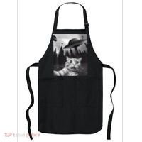 Alien UFO Funny Cat Selfie Apron thumb 0