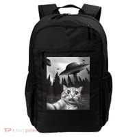 Alien UFO Funny Cat Selfie Backpack thumb 0