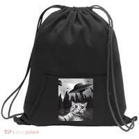 Alien UFO Funny Cat Selfie Sweatshirt Cinch Pack Bag thumb 0