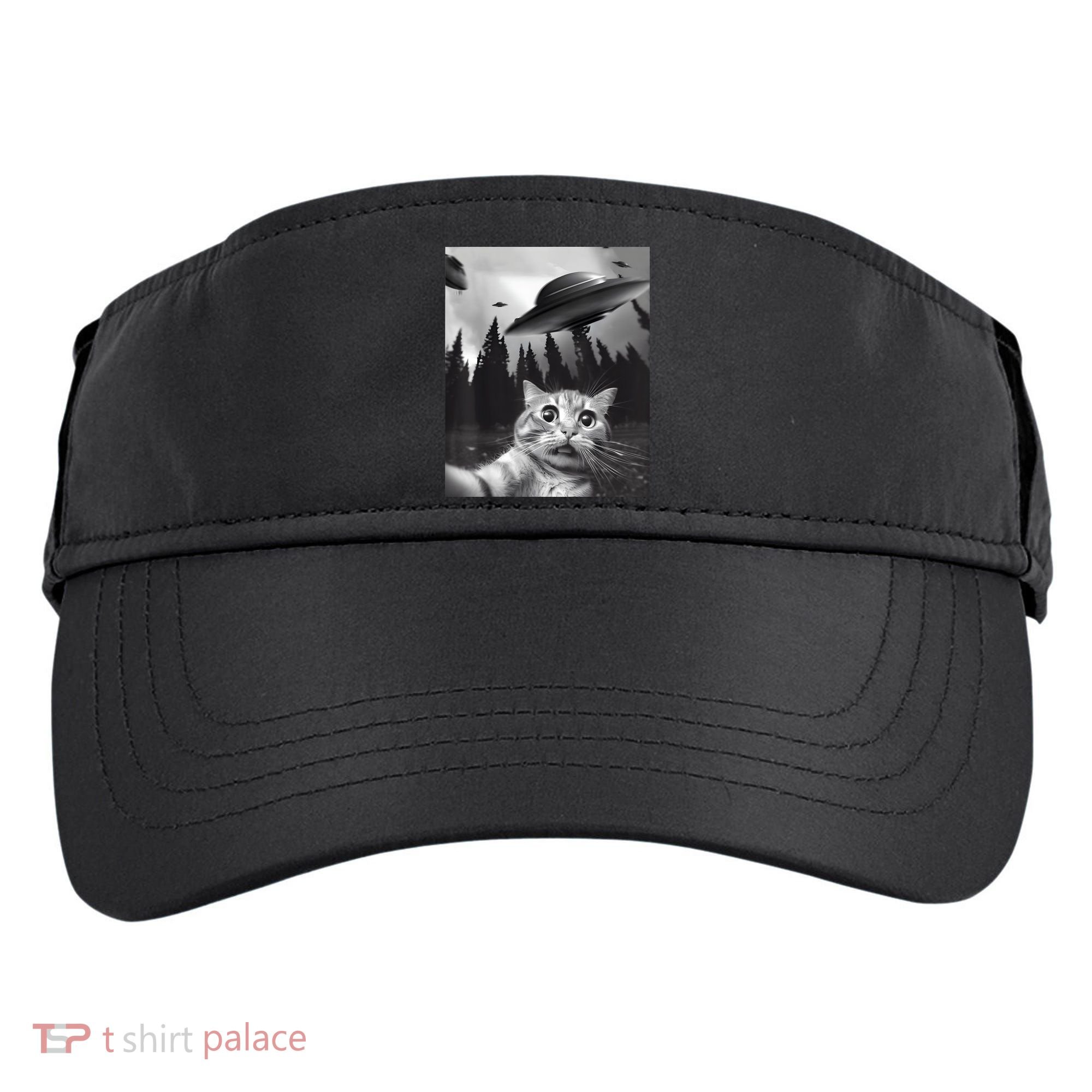 Alien UFO Funny Cat Selfie Adult Drive Performance Visor
