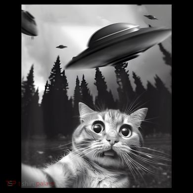 Alien UFO Funny Cat Selfie Coffee Mug