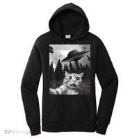 Alien UFO Funny Cat Selfie Women's Hoodie thumb 0