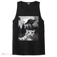 Alien UFO Funny Cat Selfie PosiCharge Competitor Tank thumb 0