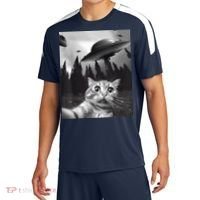 Alien UFO Funny Cat Selfie Sport-Tek Competitor United Soccer Jersey thumb 0