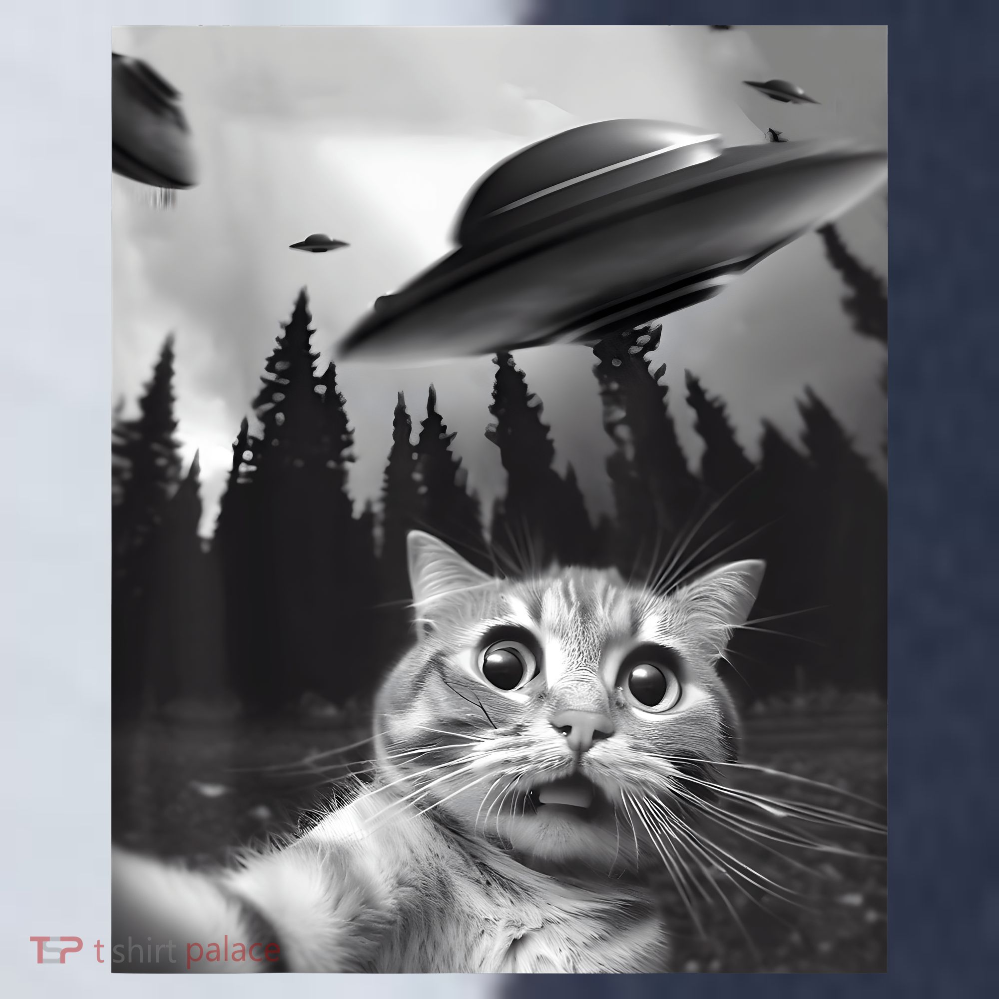 Alien UFO Funny Cat Selfie Sport-Tek Competitor United Soccer Jersey