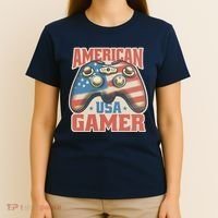 American USA Gamer Vintage T-Shirt thumb 4