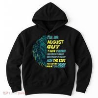 August Birthday Guy Has 3 Sides Sweet Funny Crazy  Hoodie thumb 0
