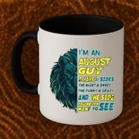 August Birthday Guy Has 3 Sides Sweet Funny Crazy  Coffee Mug thumb 2