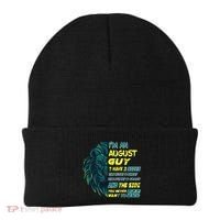 August Birthday Guy Has 3 Sides Sweet Funny Crazy  Beanie thumb 0