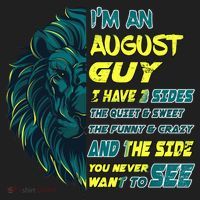 August Birthday Guy Has 3 Sides Sweet Funny Crazy  Beanie thumb 2