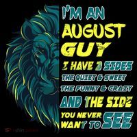 August Birthday Guy Has 3 Sides Sweet Funny Crazy  Ornament thumb 1