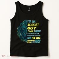 August Birthday Guy Has 3 Sides Sweet Funny Crazy  Tank Top thumb 2
