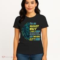 August Birthday Guy Has 3 Sides Sweet Funny Crazy  Women's T-Shirt thumb 4