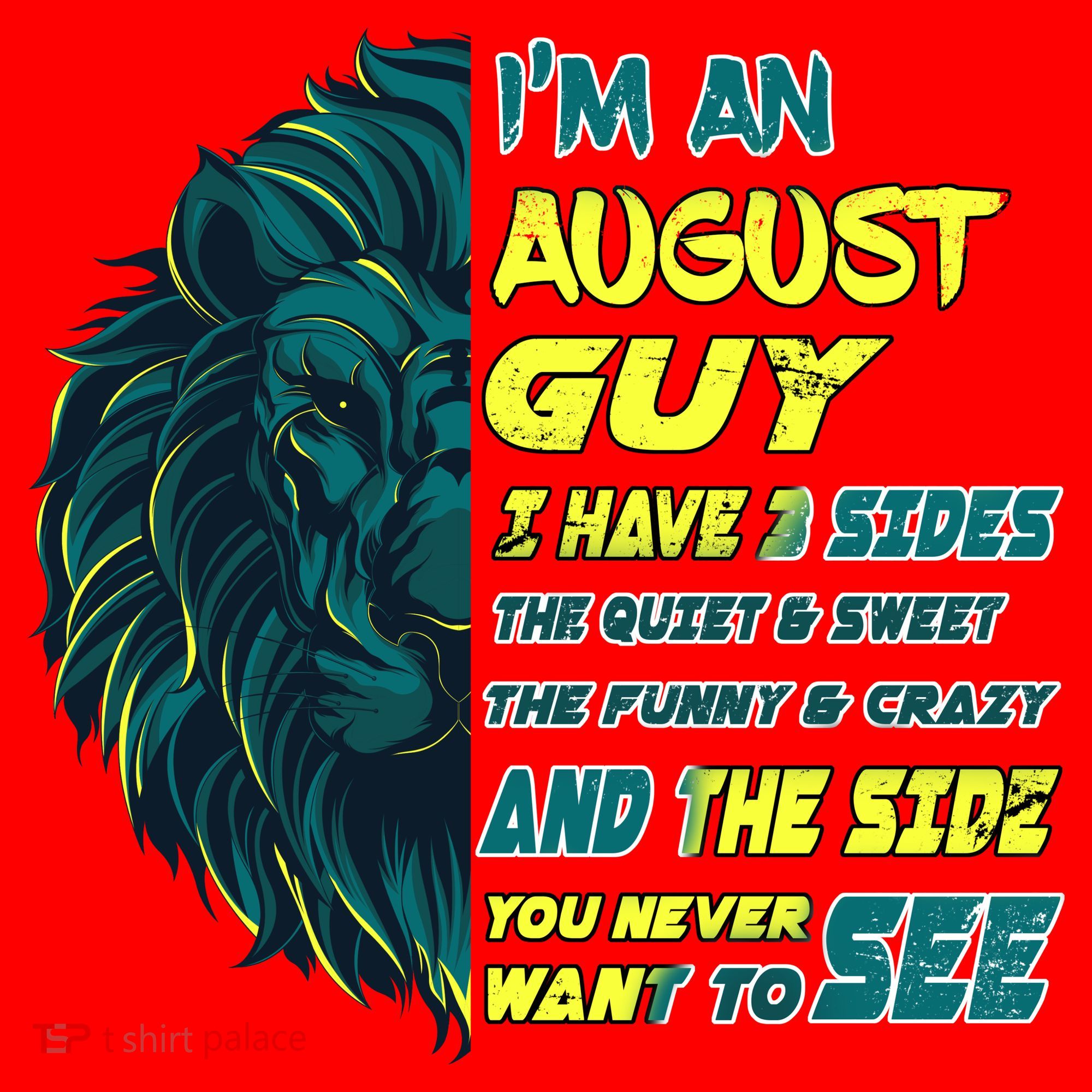 August Birthday Guy Has 3 Sides Sweet Funny Crazy  Santa Hat