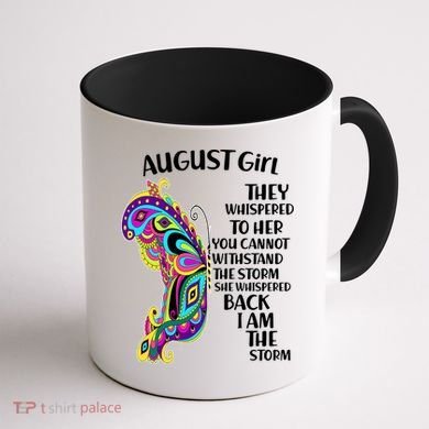 August Girl Paisley Butterfly Coffee Mug back