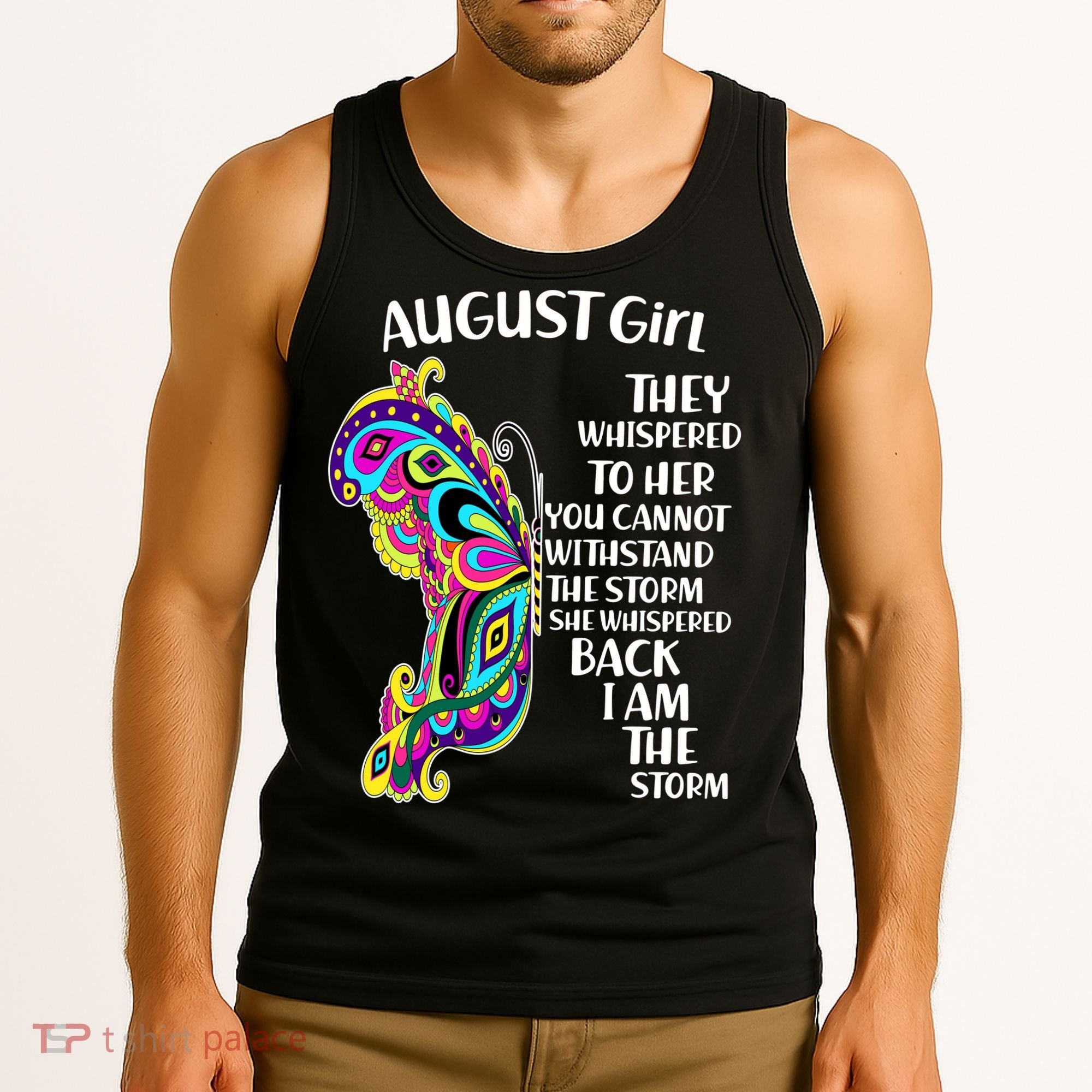 August Girl Paisley Butterfly Tank Top