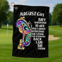 August Girl Paisley Butterfly Golf Towel thumb 1
