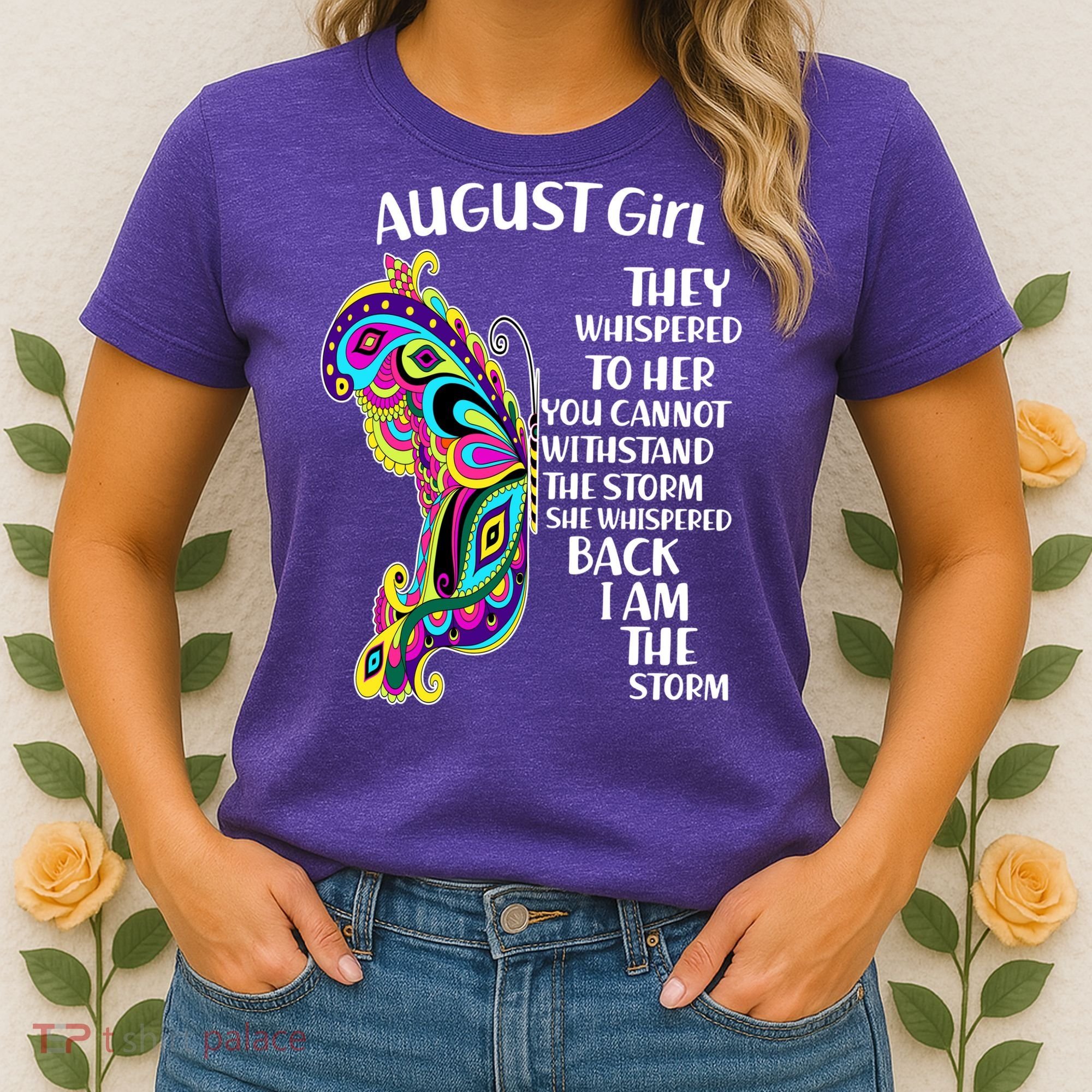 August Girl Paisley Butterfly Women's T-Shirt