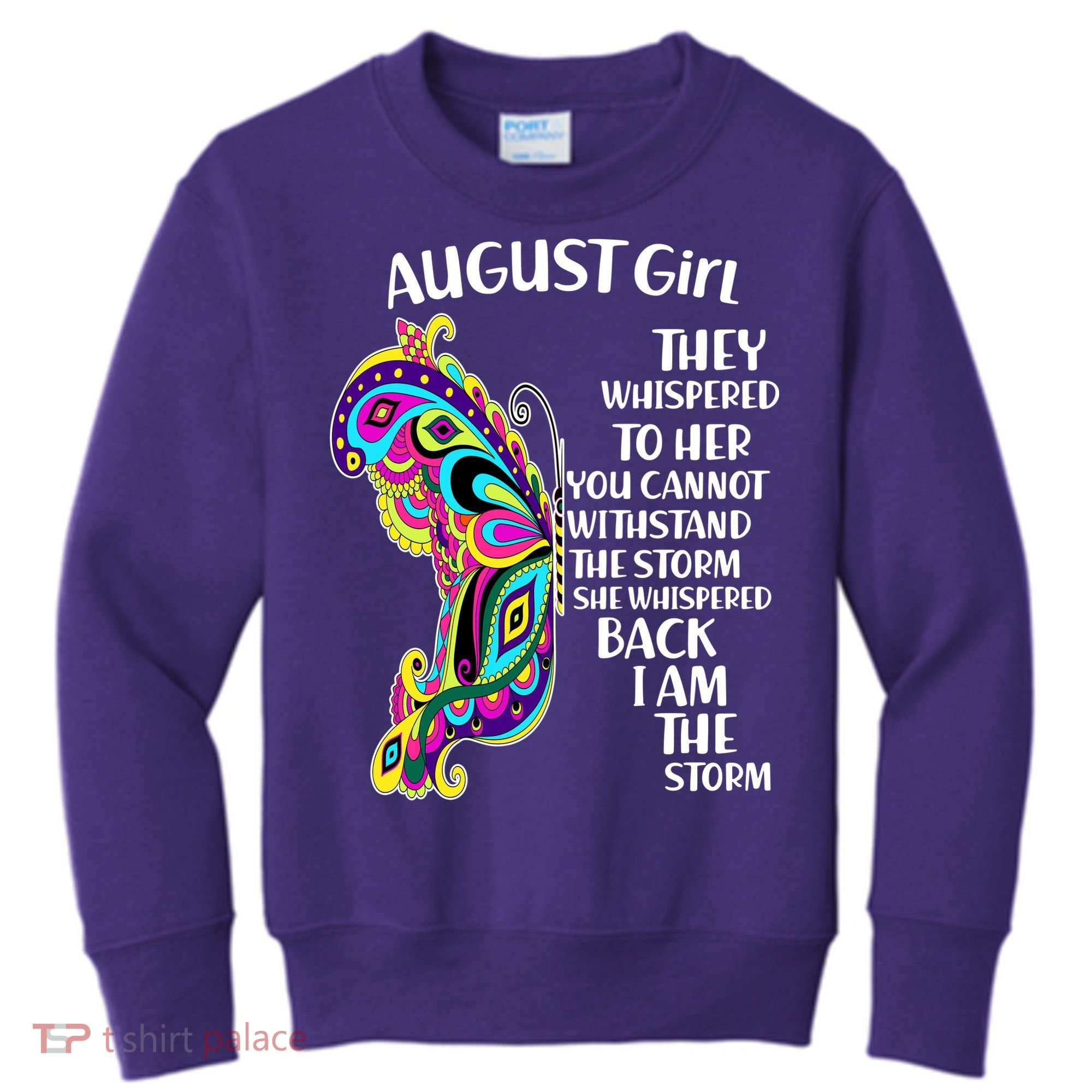 August Girl Paisley Butterfly Kids Sweatshirt