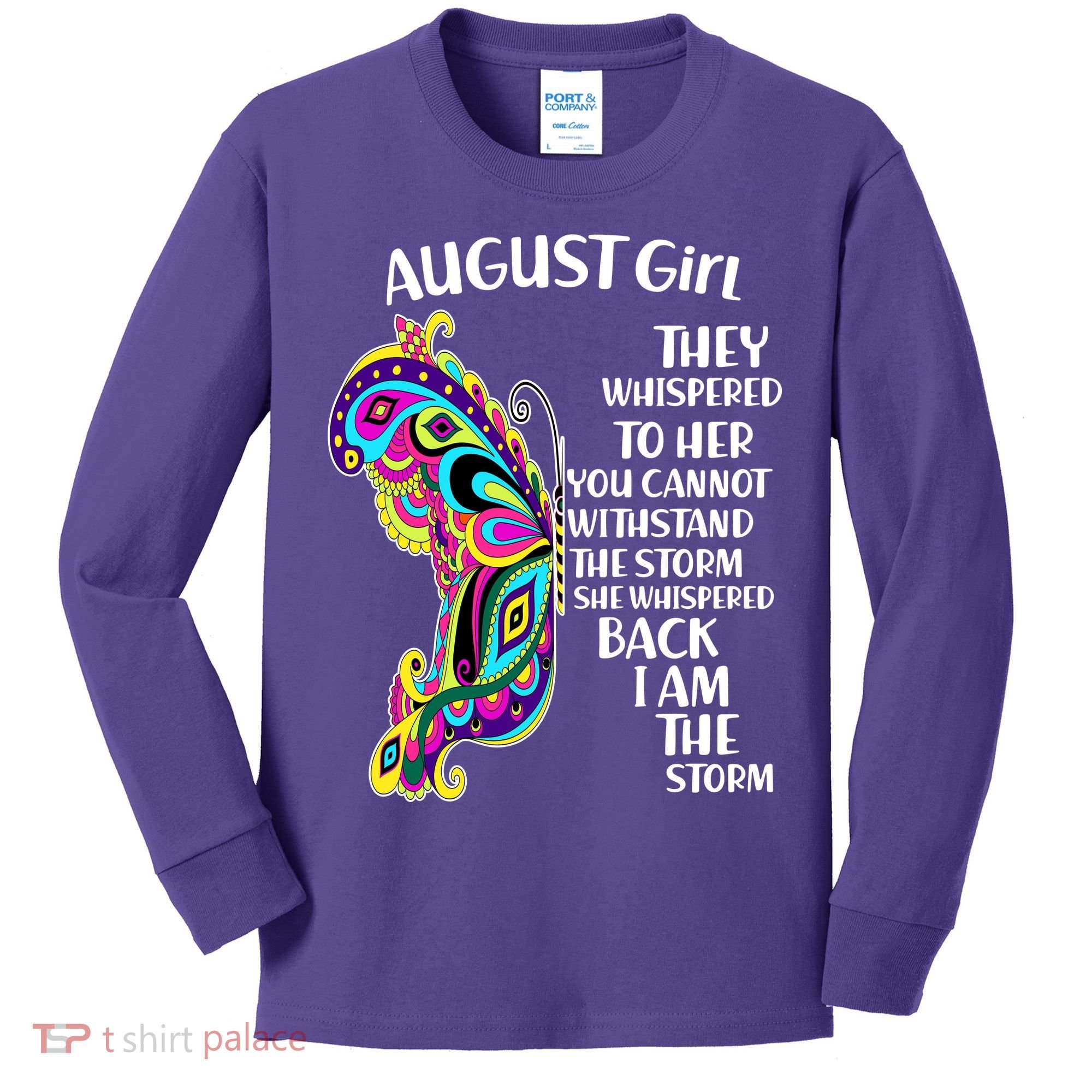August Girl Paisley Butterfly Kids Long Sleeve Shirt