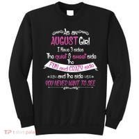 August Girl Sweet But Crazy Funny Birthday Sweatshirt thumb 0