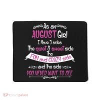 August Girl Sweet But Crazy Funny Birthday Mousepad thumb 0