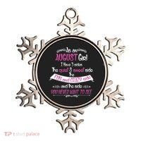 August Girl Sweet But Crazy Funny Birthday Ornament thumb 0