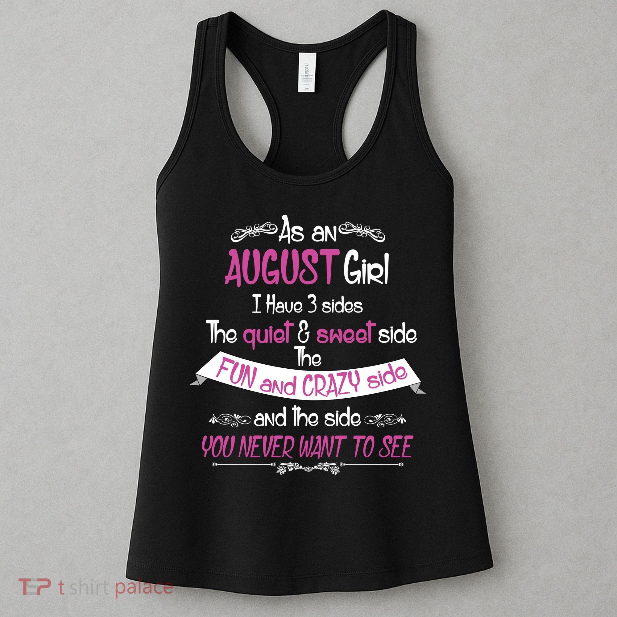August Girl Sweet But Crazy Funny Birthday Women's Tank Top