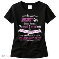 August Girl Sweet But Crazy Funny Birthday Women's T-Shirt thumb 0