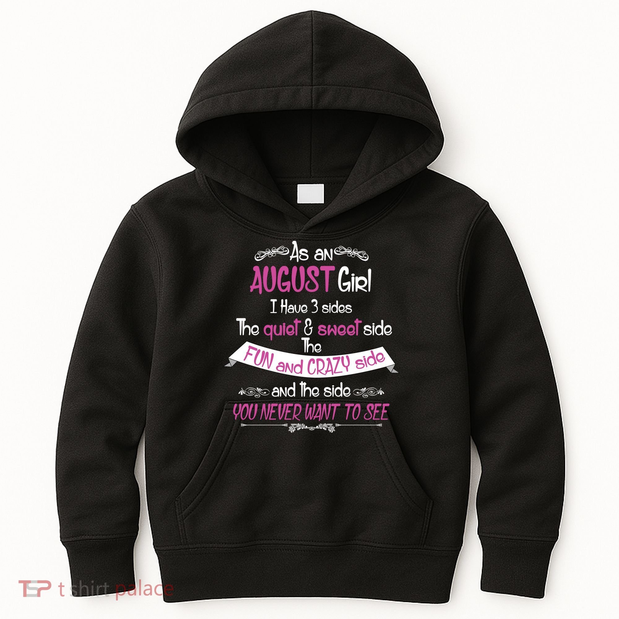 August Girl Sweet But Crazy Funny Birthday Kids Hoodie