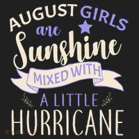 August Girls Are Sunshine Mixed With Hurricane Women's Sweatshirt thumb 2