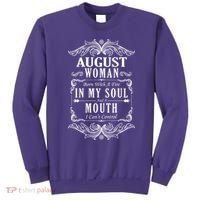 August Woman Funny Birthday Sweatshirt thumb 0