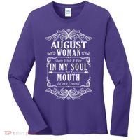 August Woman Funny Birthday Women's Long Sleeve Shirt thumb 0
