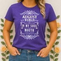 August Woman Funny Birthday Women's T-Shirt thumb 2