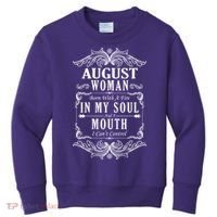 August Woman Funny Birthday Kids Sweatshirt thumb 0