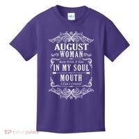 August Woman Funny Birthday Kids T-Shirt thumb 0