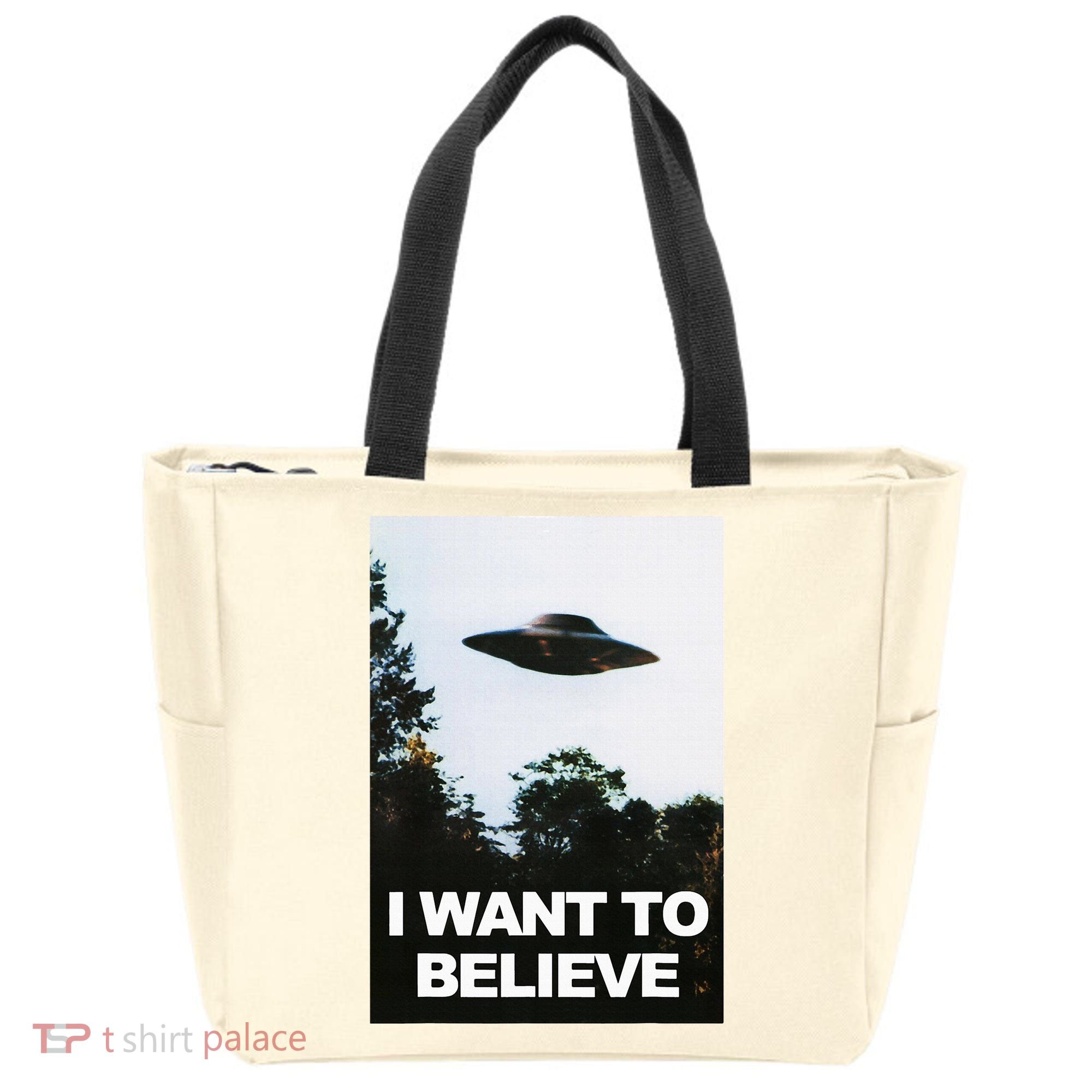 Alien Ufo Hunter I Want To Believe Tote Bag