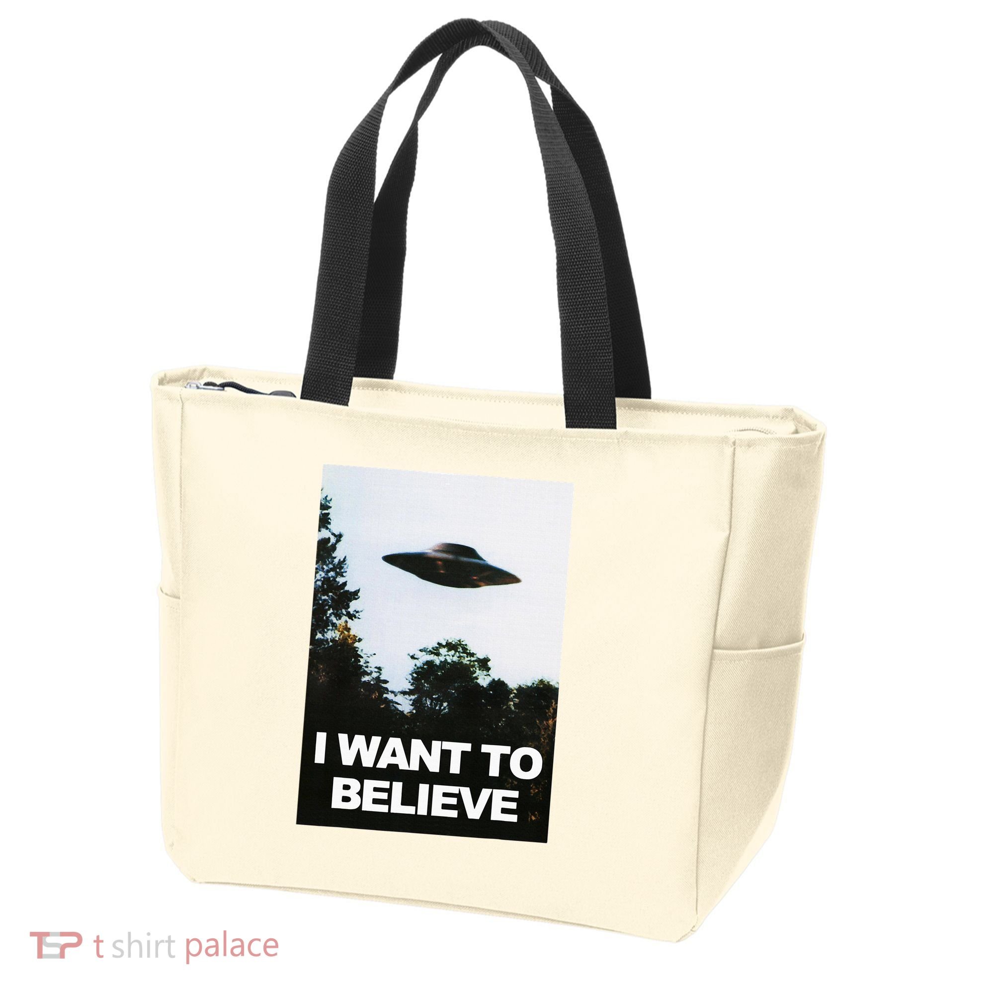 Alien Ufo Hunter I Want To Believe Tote Bag